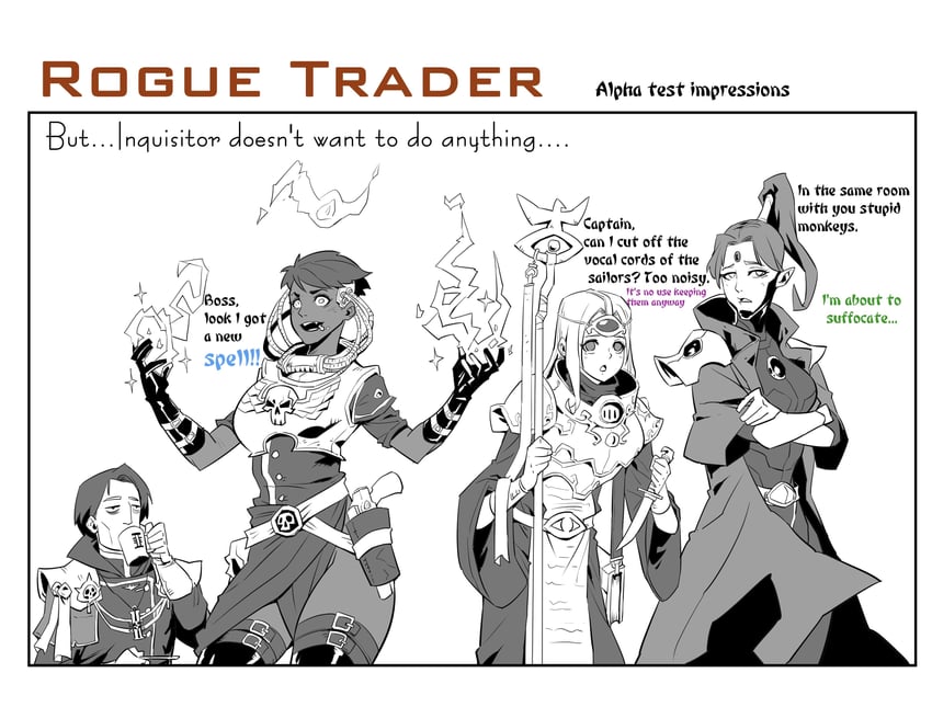 cassia orsellio, yrliet lanaevyss, idira tlass, and heinrix van calox (warhammer 40k and 1 more) drawn by rmulderz