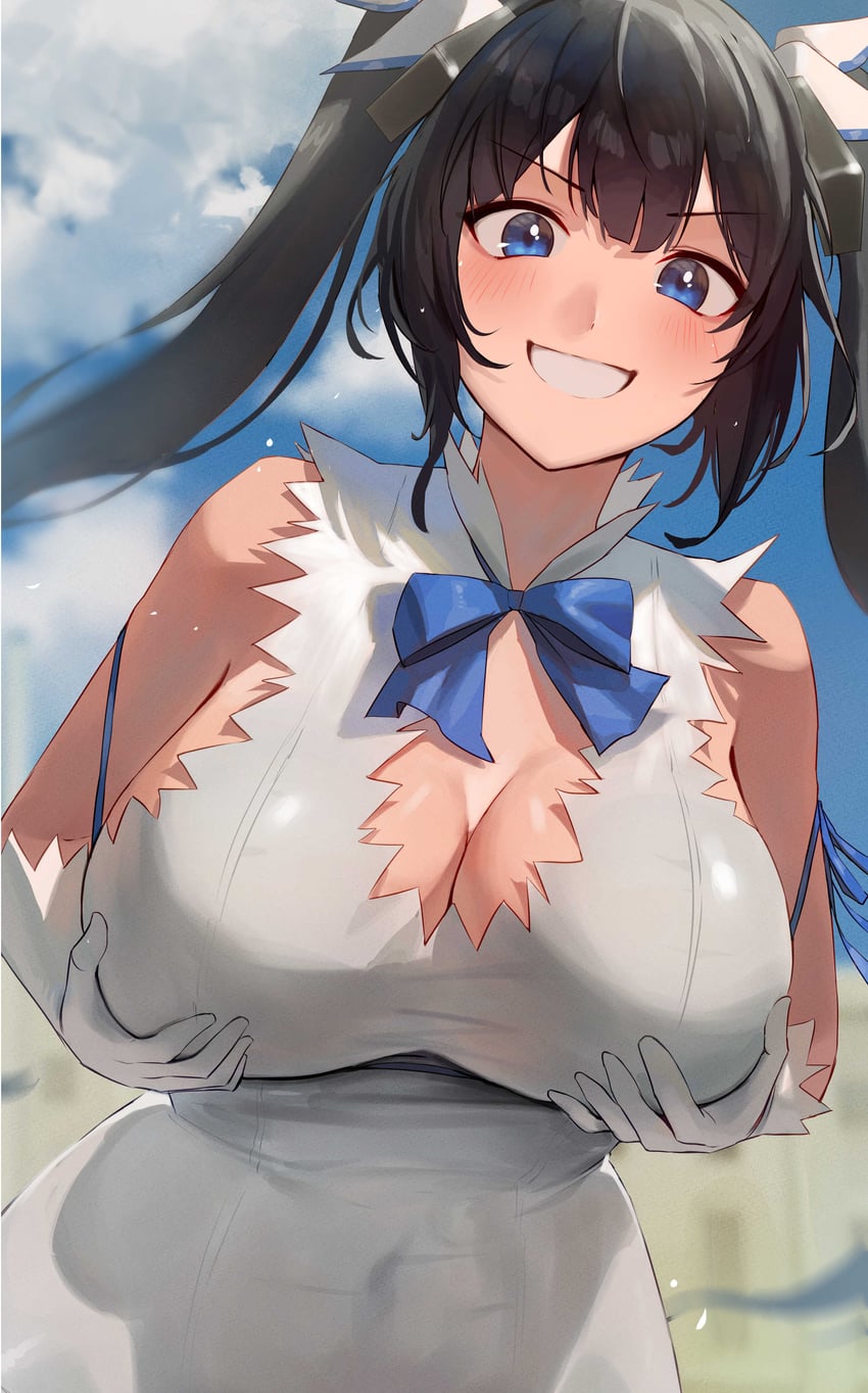 hestia (dungeon ni deai wo motomeru no wa machigatteiru darou ka) drawn by rororo