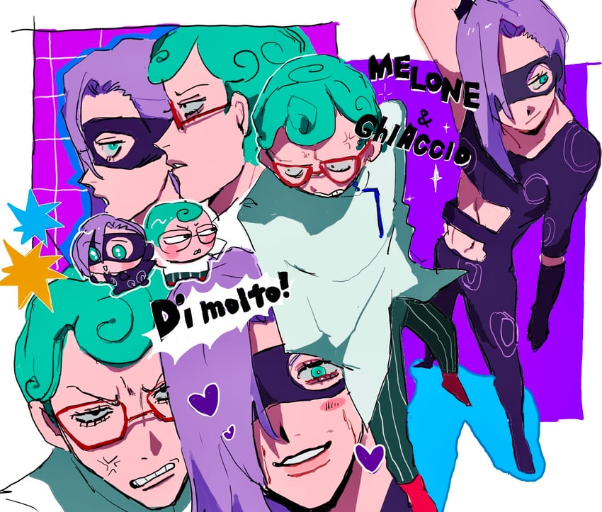 melone and ghiaccio (jojo no kimyou na bouken and 1 more) drawn by matubaru_chan