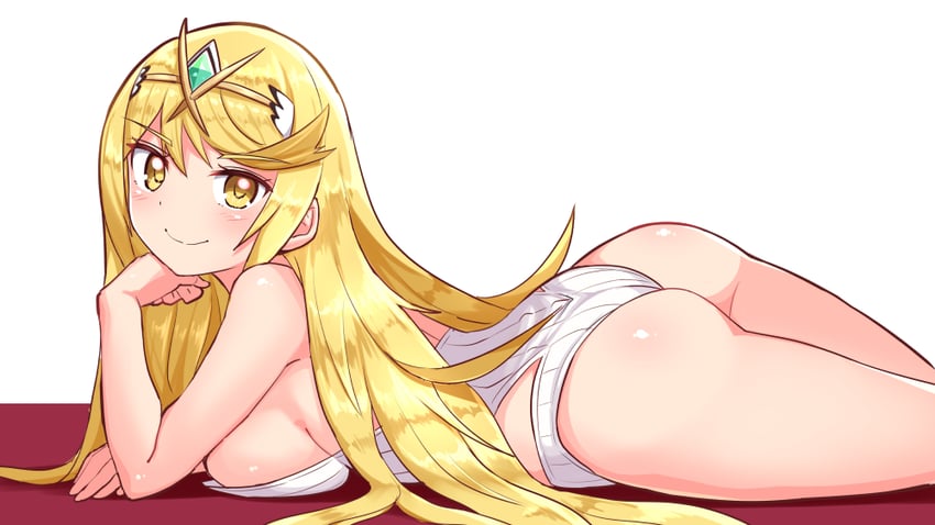 mythra (xenoblade chronicles and 1 more) drawn by cougar_(cougar1404)