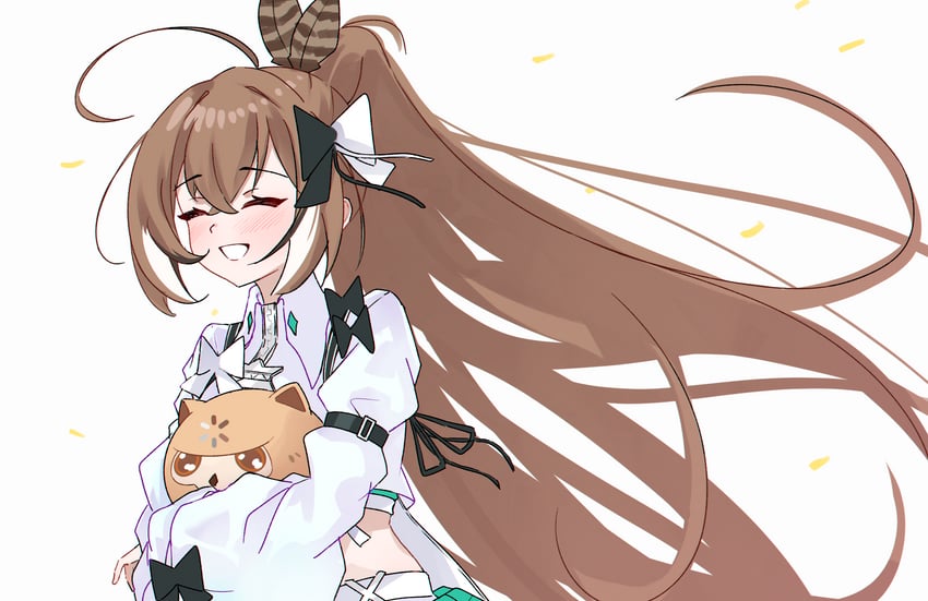 nanashi mumei and hootsie (hololive and 1 more) drawn by magui3