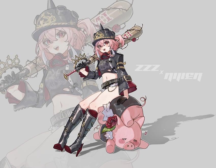luciana de montefio, rosemi lovelock, and rosebud (nijisanji and 2 more) drawn by bealouis_illu