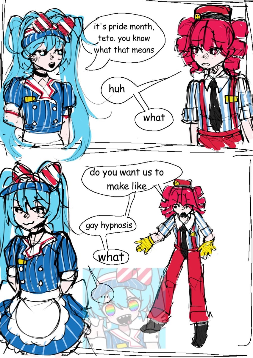 hatsune miku and kasane teto (vocaloid and 2 more) drawn by subspace_(ssubspacing)