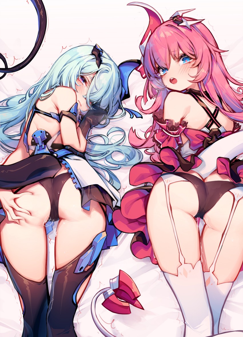 rozaliya olenyeva and liliya olenyeva (honkai and 1 more) drawn by de_da_xianyu