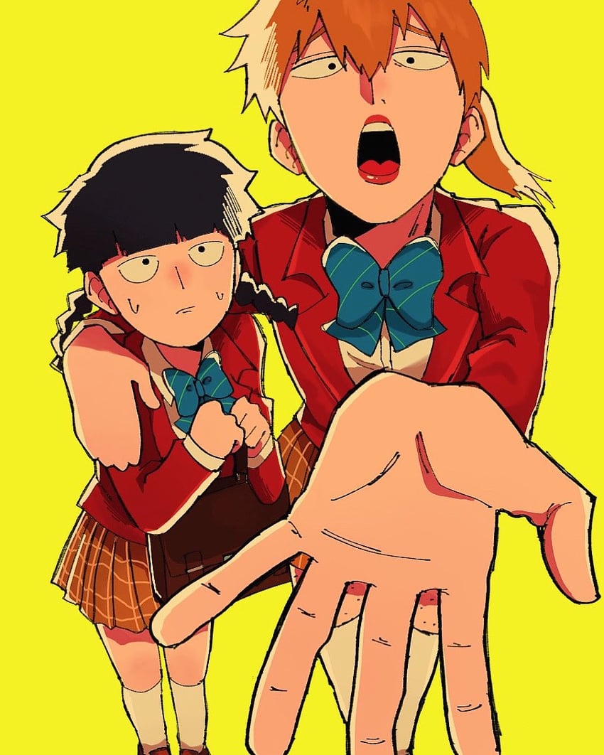 kageyama shigeo and reigen arataka (mob psycho 100) drawn by tatto_(hxfphvwt7f1925)
