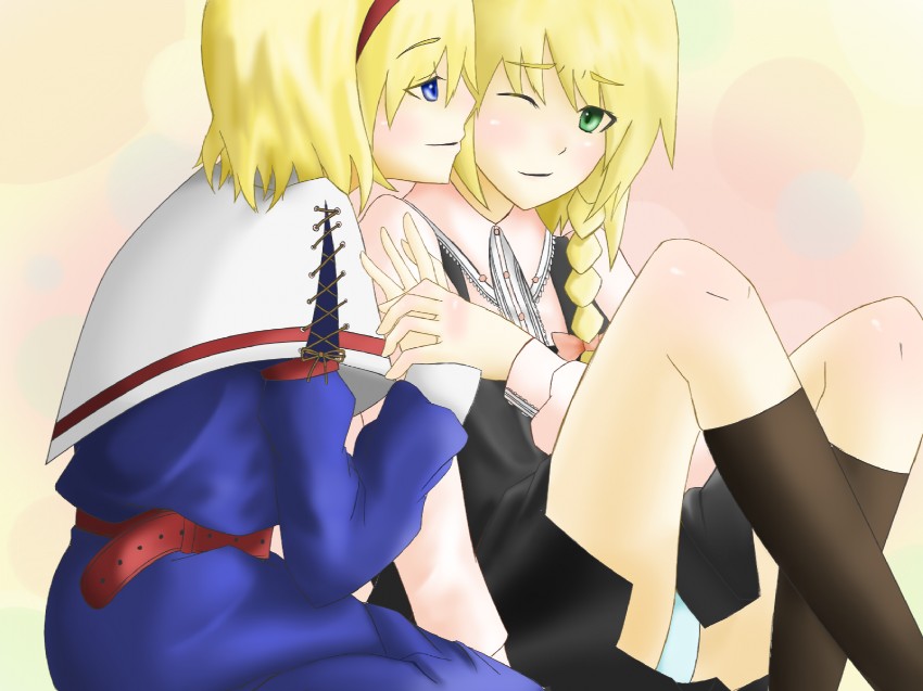 kirisame marisa and alice margatroid (touhou) drawn by torizousui