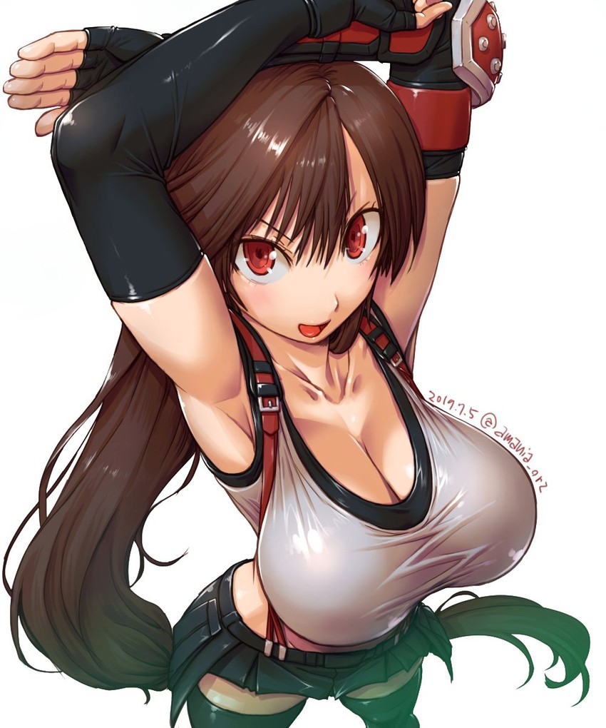 tifa lockhart (final fantasy and 2 more) drawn by amania_orz
