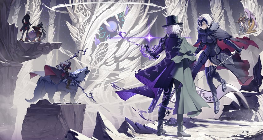 medusa, jeanne d'arc alter, nitocris, ushiwakamaru, edmond dantes, and 7 more (fate and 1 more) drawn by air_(ai_r_)
