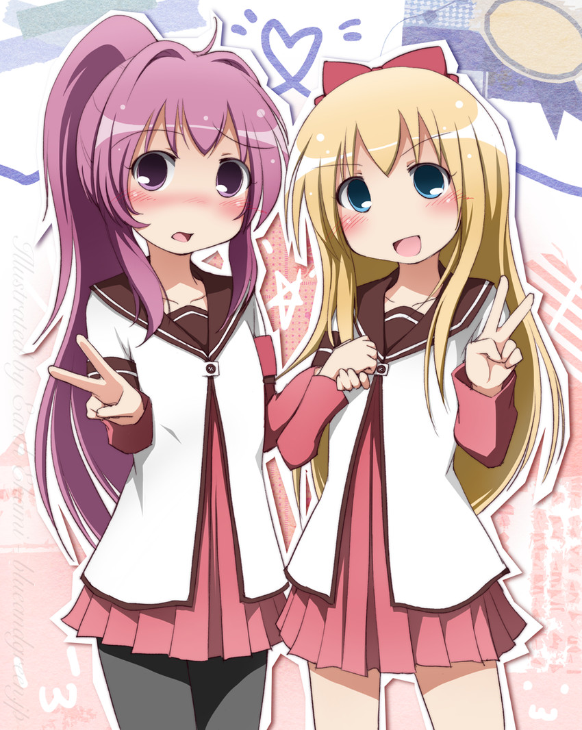 toshinou kyouko and sugiura ayano (yuruyuri) drawn by earth_ekami