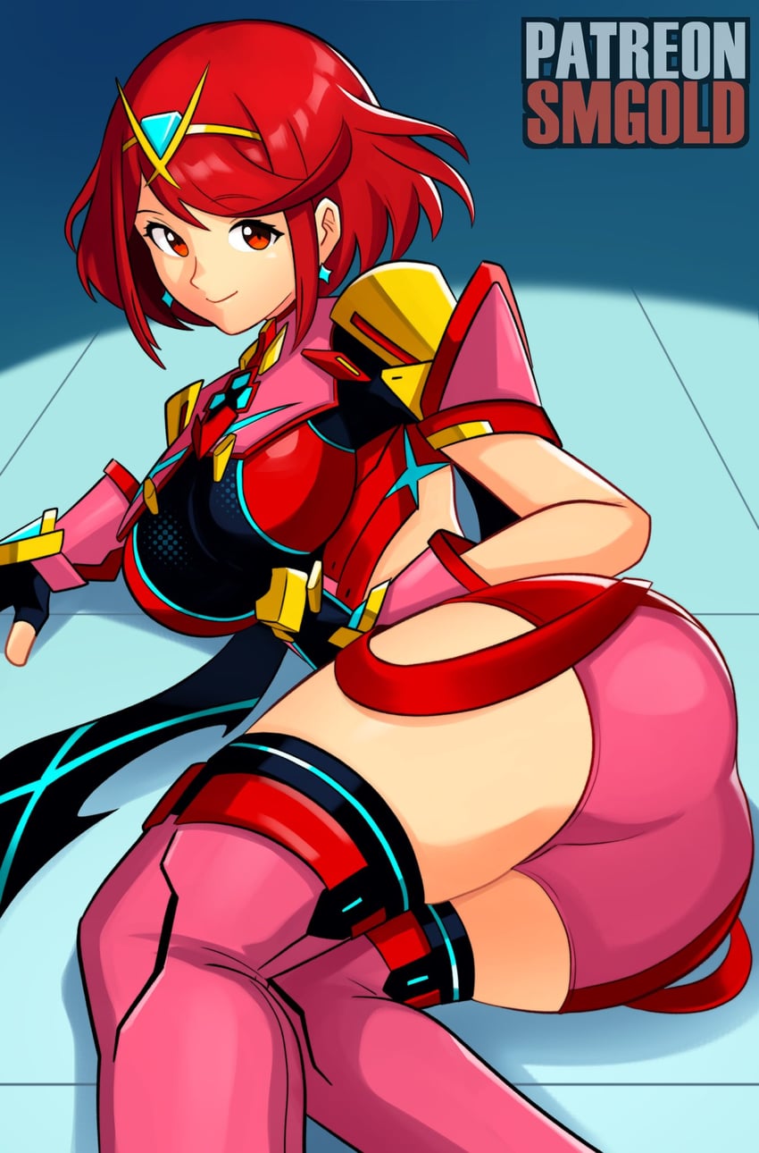 pyra (xenoblade chronicles and 1 more) drawn by smgold
