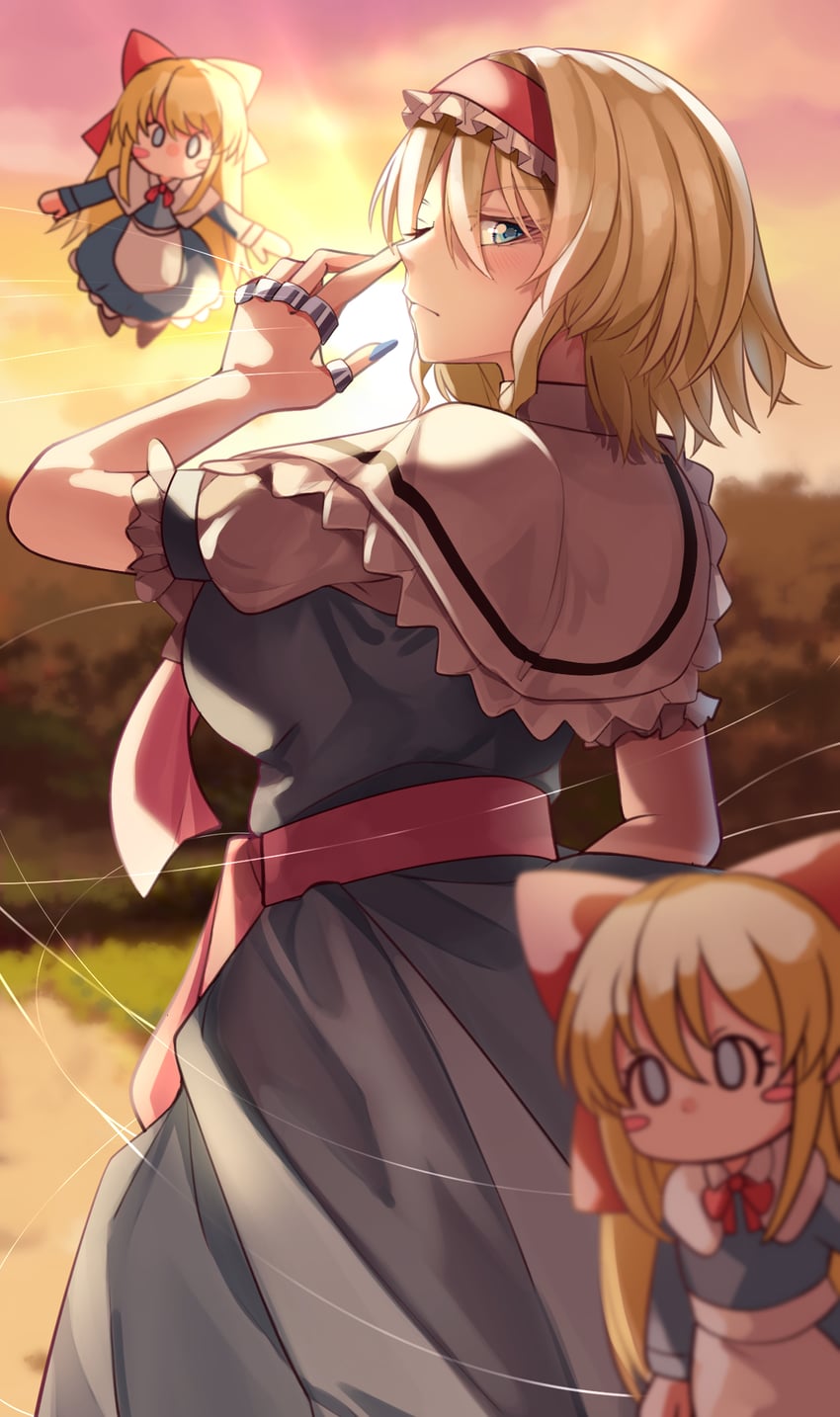 alice margatroid and shanghai doll (touhou) drawn by mahoro_(minase_mahoro)