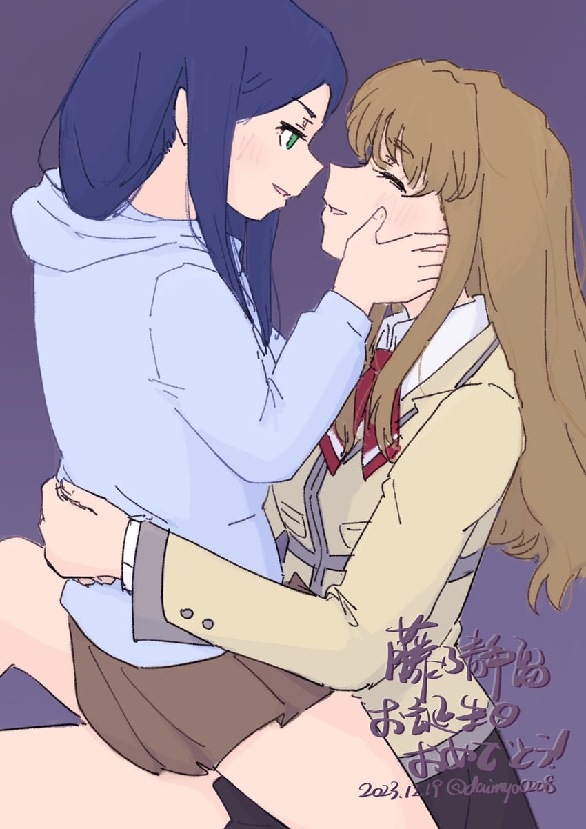 kuga natsuki and fujino shizuru (my-hime) drawn by daimyo0208