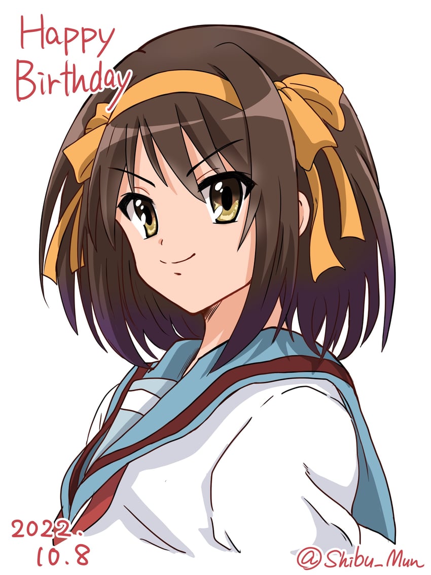 suzumiya haruhi (suzumiya haruhi no yuuutsu) drawn by munbato_(watari_megumi)