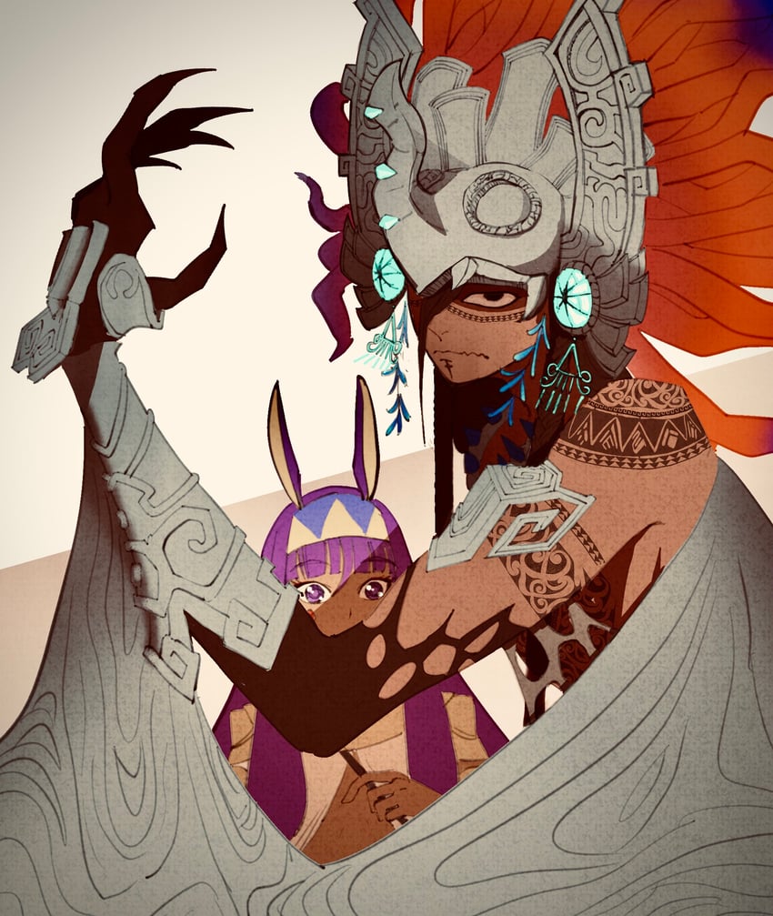 nitocris and camazotz (fate and 1 more) drawn by green_zirome