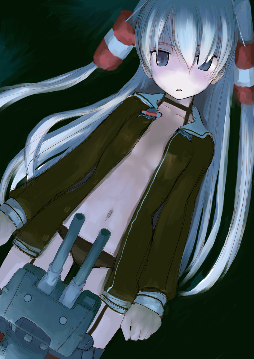 amatsukaze and rensouhou-kun (kantai collection) drawn by mocha_(snowflake)