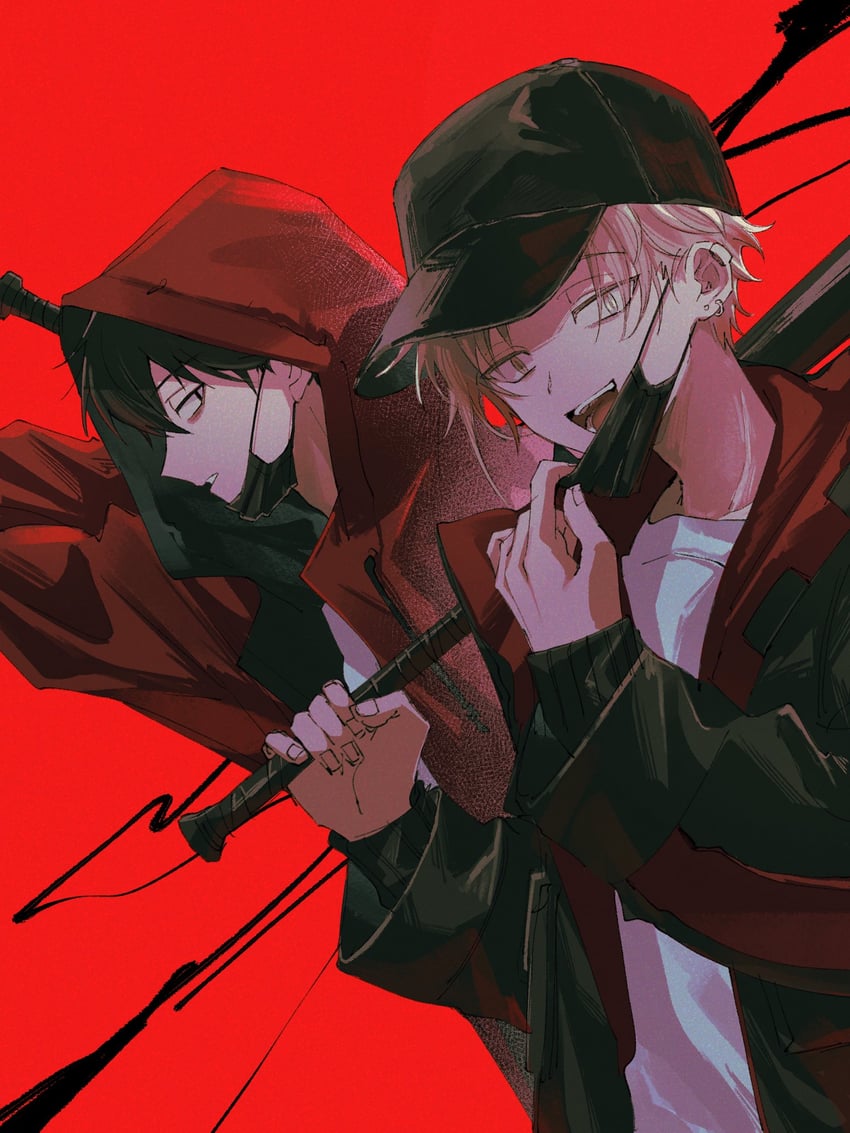kisaragi shintarou and kano shuuya (kagerou project) drawn by mokemoke_chan
