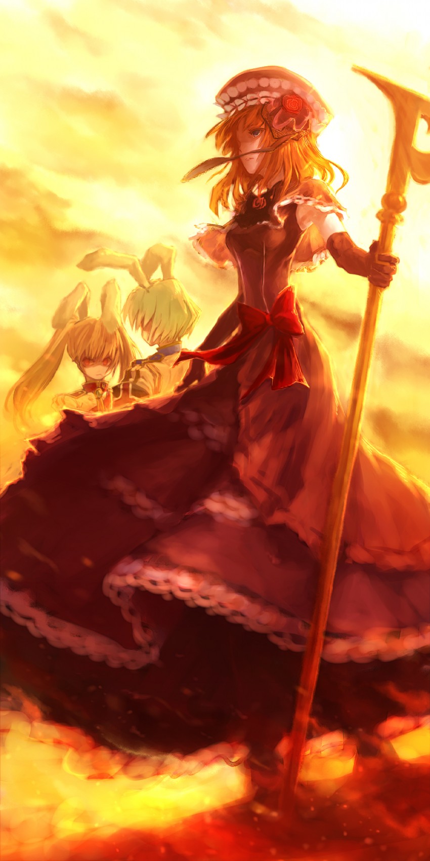 eva beatrice, chiester410, and chiester45 (umineko no naku koro ni) drawn by oyu_udon