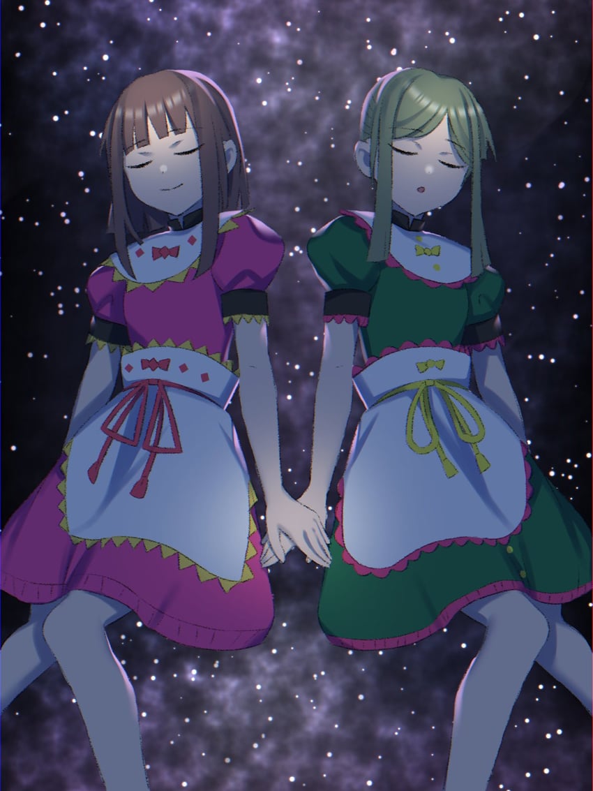 nishida satono and teireida mai (touhou) drawn by c_i_an