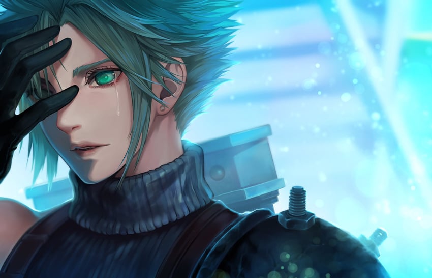cloud strife (final fantasy and 1 more) drawn by halu-ca
