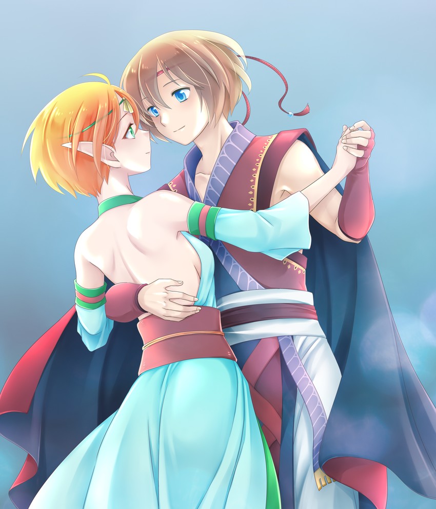 lazlo, paula, and queen of obel (gensou suikoden and 1 more) drawn by ham_pon