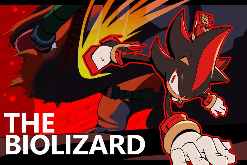 shadow the hedgehog and biolizard (sonic and 1 more) drawn by secretter