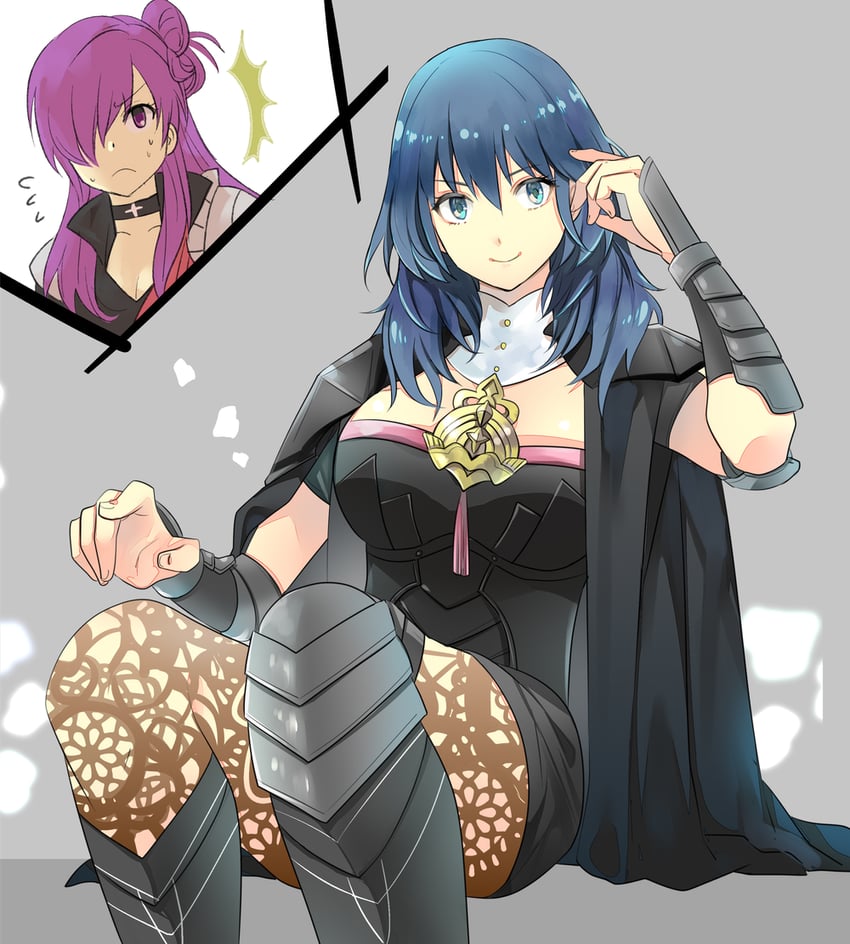 female byleth and female shez (fire emblem and 2 more) drawn by anzk232