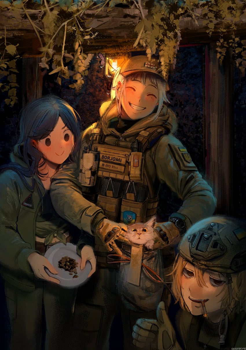 marichka, kraken, and nika (original) drawn by usergore
