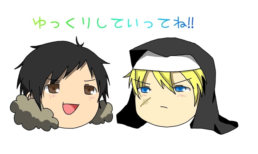 orihara izaya and sister (durarara!! and 1 more) drawn by phi_(af2-dtst-uk)