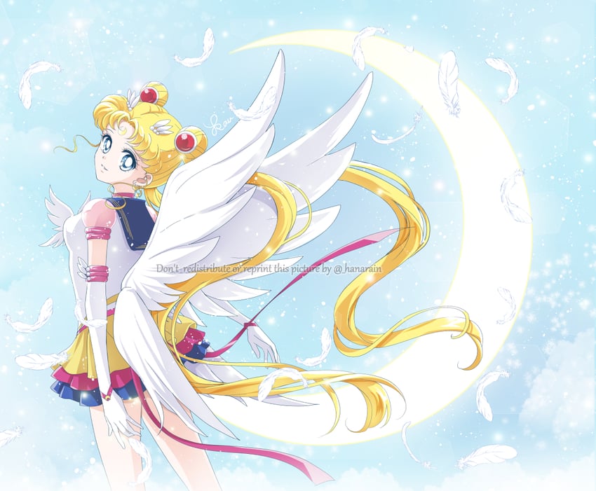 tsukino usagi, sailor moon, and eternal sailor moon (bishoujo senshi sailor moon and 1 more) drawn by sarashina_kau