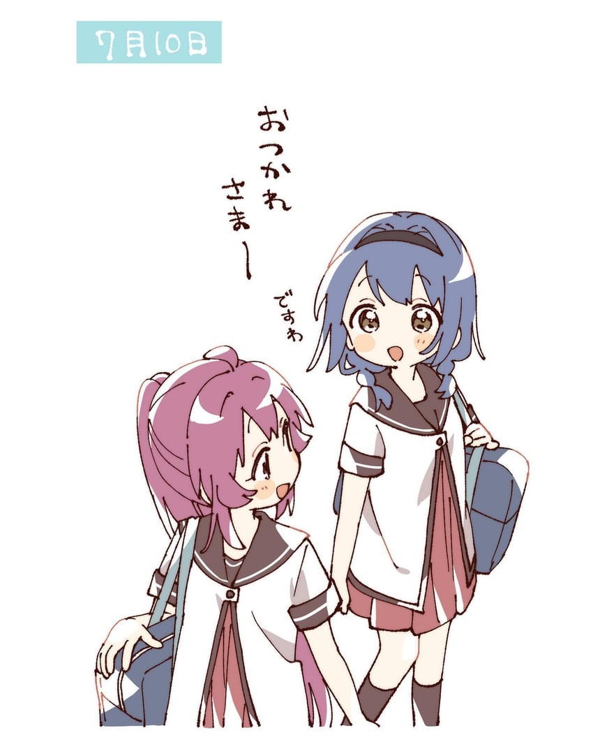 furutani himawari and sugiura ayano (yuruyuri) drawn by namori