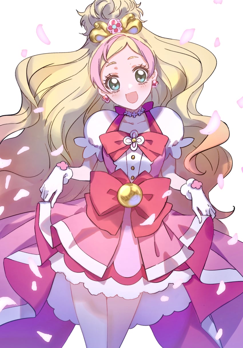 haruno haruka and cure flora (precure and 1 more) drawn by chexx60