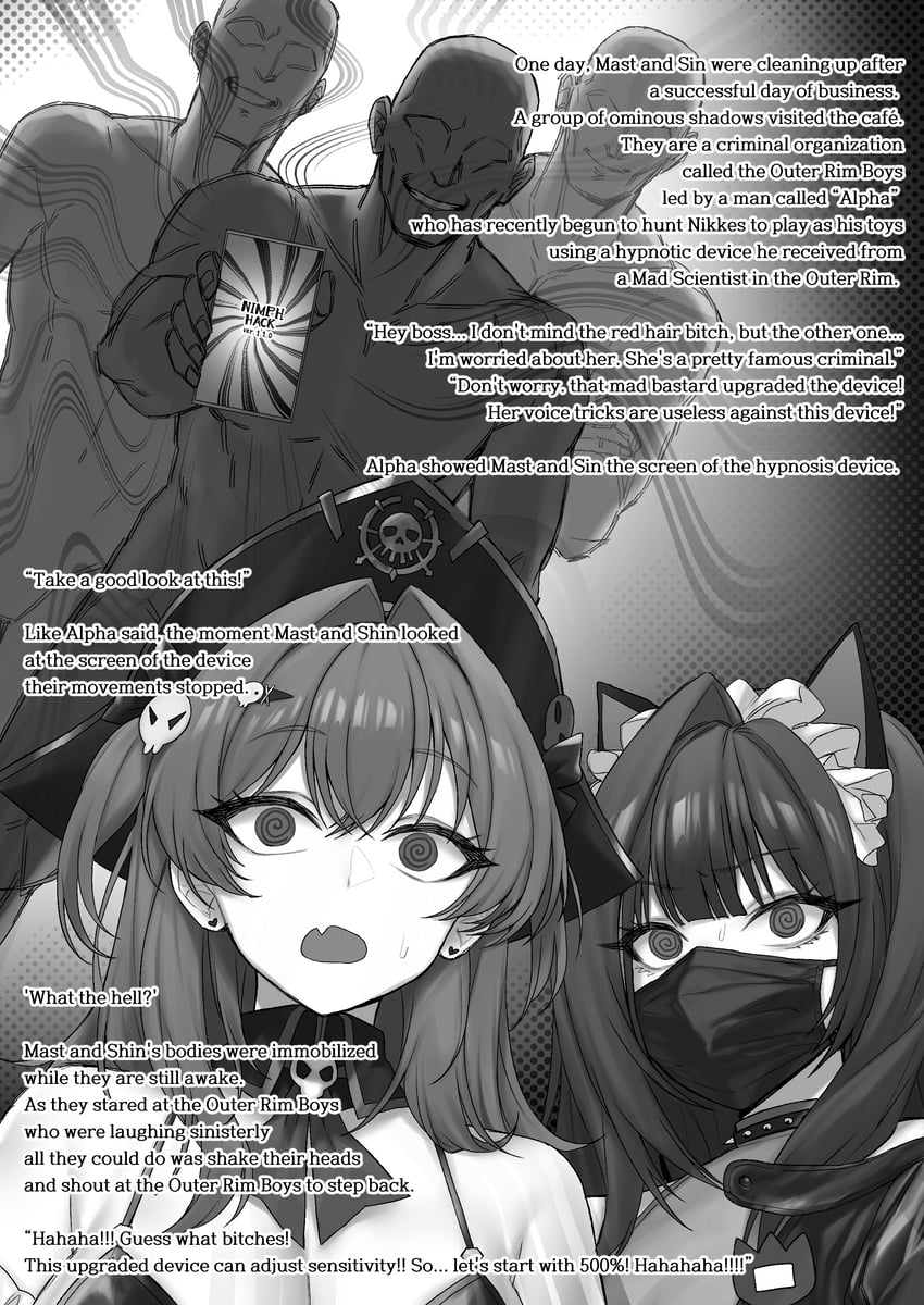 mast and sin (goddess of victory: nikke) drawn by baguette_man