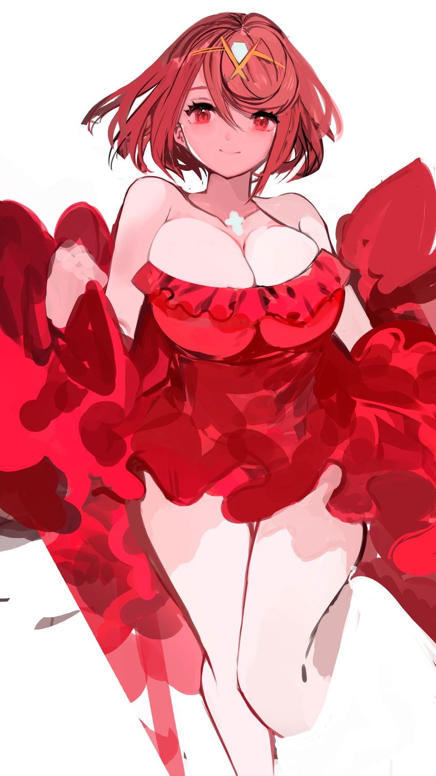 pyra (xenoblade chronicles and 1 more) drawn by tarbo_(exxxpiation)