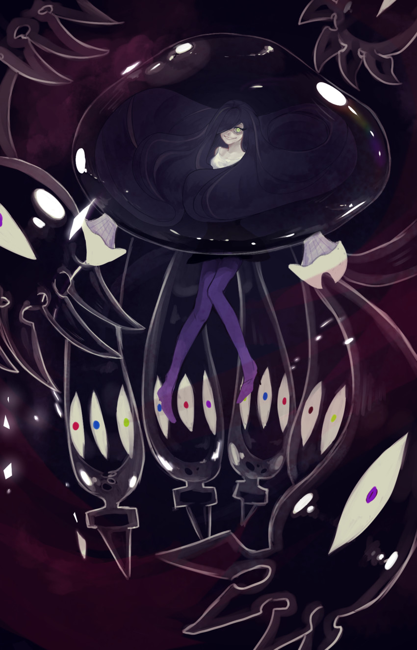 lusamine, nihilego, and lusamine fused (pokemon and 1 more) drawn by chizukunoyoru