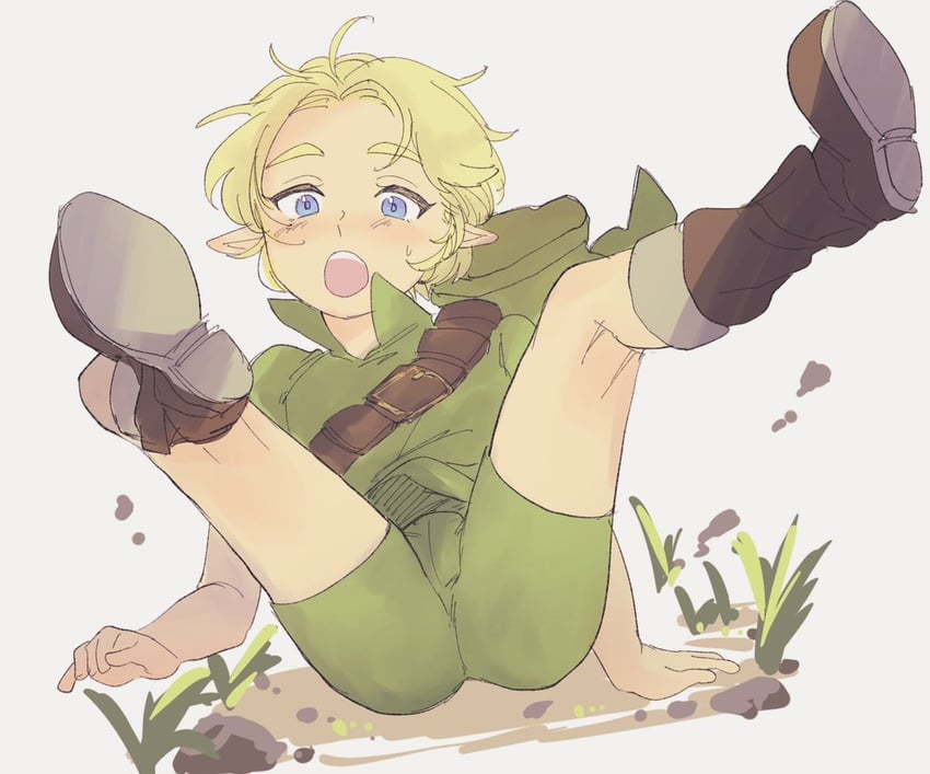 link and young link (the legend of zelda) drawn by waya_sho