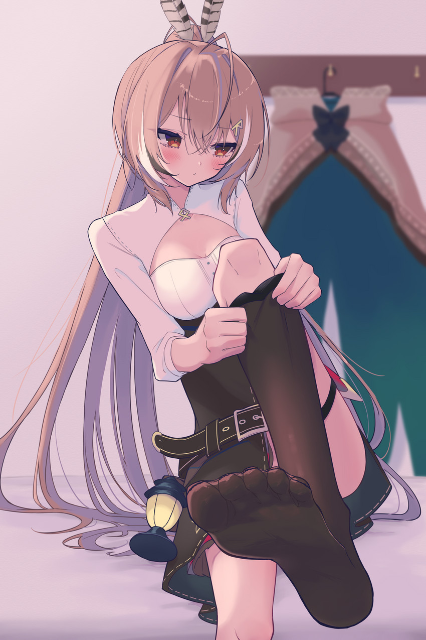 nanashi mumei (hololive and 1 more) drawn by hikap