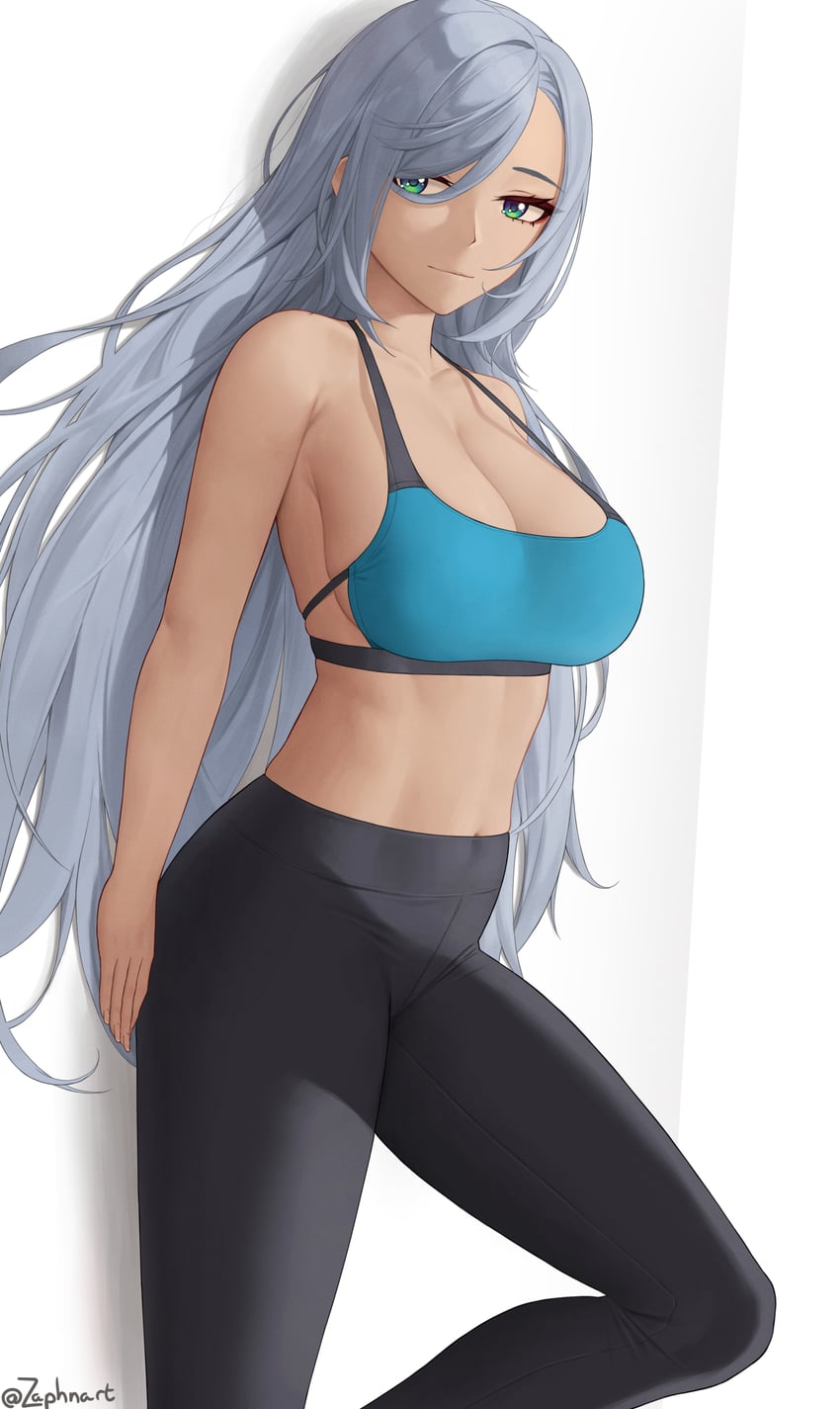 shenhe (genshin impact) drawn by zaphn