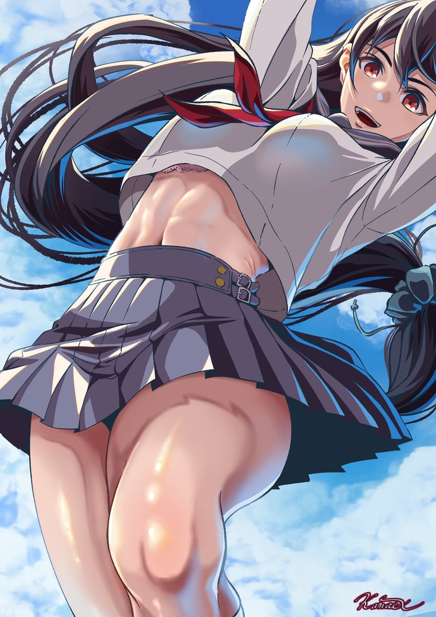 tifa lockhart (final fantasy and 2 more) drawn by kanaex001