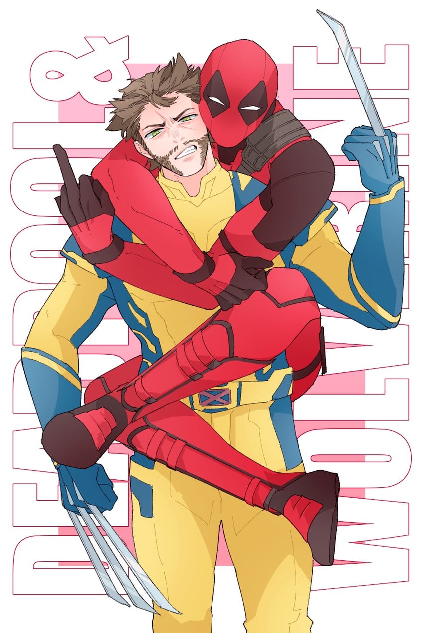 wolverine and deadpool (marvel and 4 more) drawn by mr_mofmof