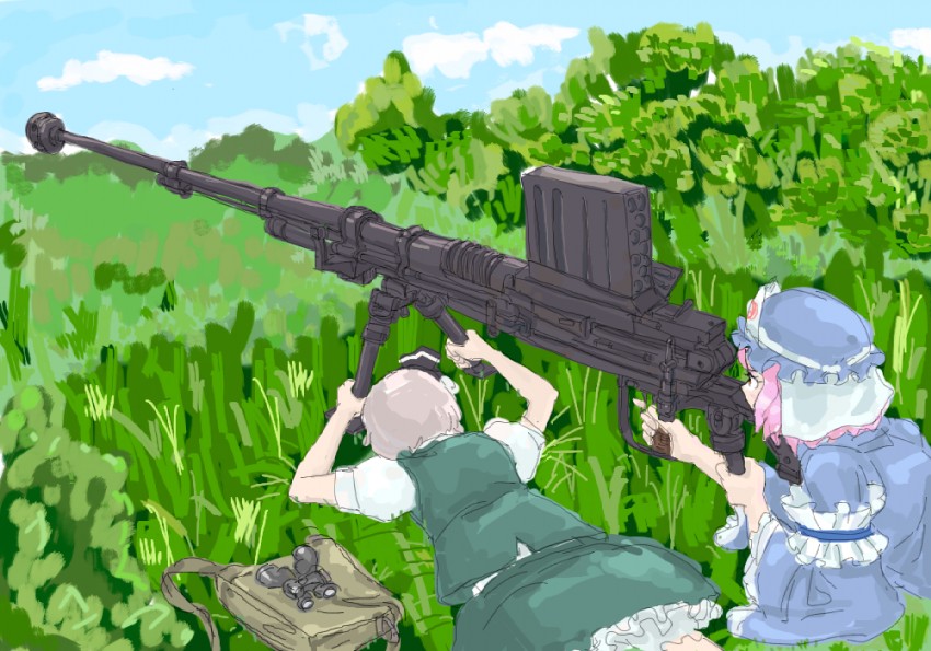 konpaku youmu and saigyouji yuyuko (touhou) drawn by michael-x