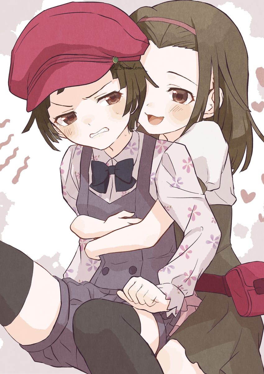 sengoku nadeko and fawning nadeko (monogatari and 1 more) drawn by izu_lemon