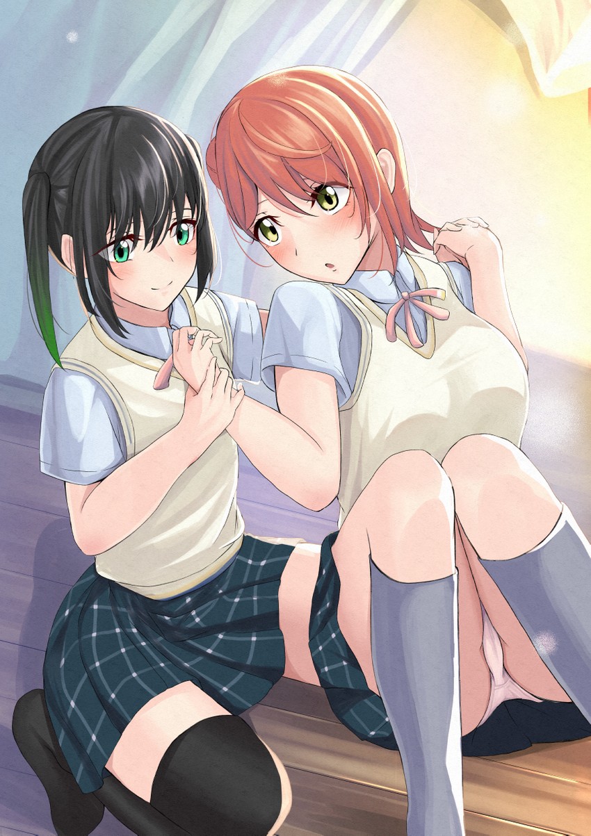 uehara ayumu and takasaki yu (love live! and 1 more) drawn by harikonoma