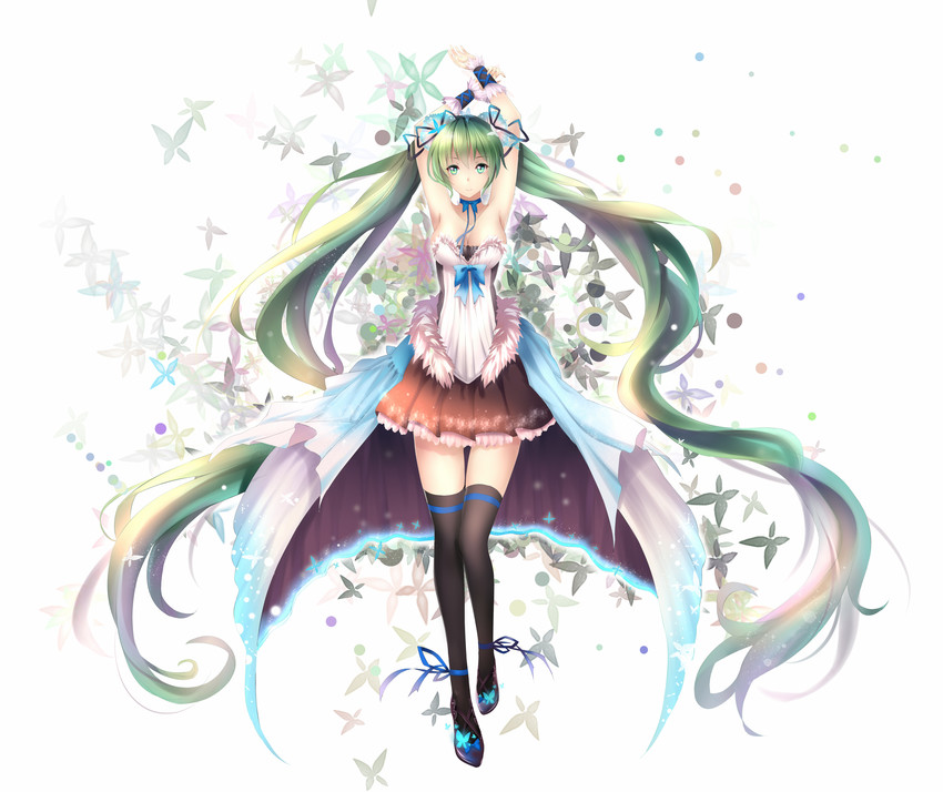hatsune miku (vocaloid and 2 more) drawn by yeluno_meng