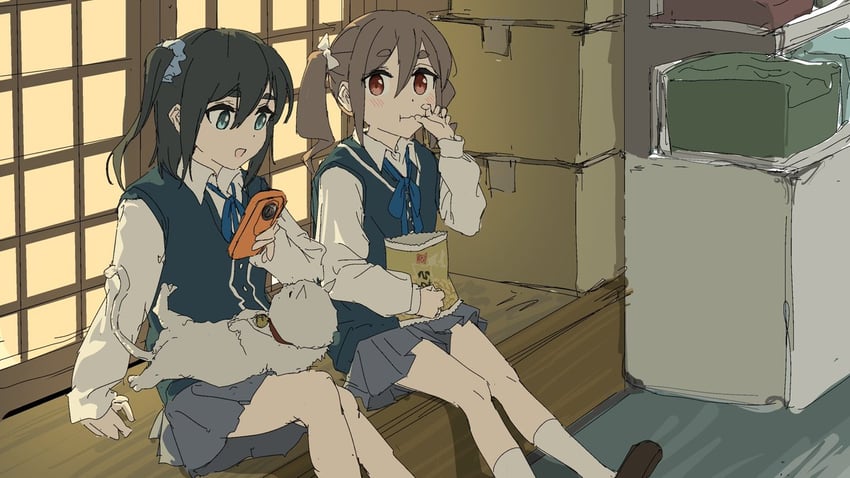 kiriyama an, amamiya satsuki, and taishou (mono) drawn by punicchi