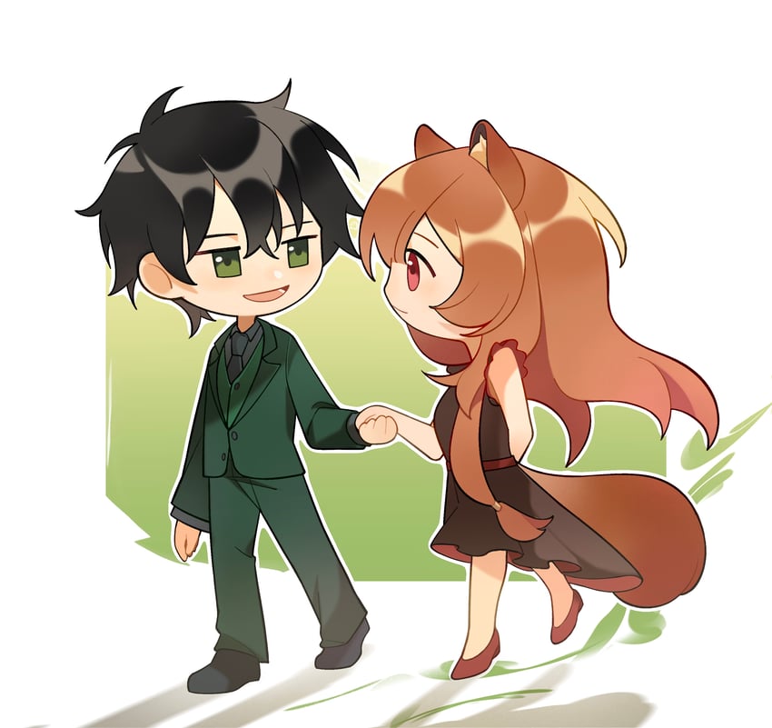 raphtalia and iwatani naofumi (tate no yuusha no nariagari) drawn by dice657523