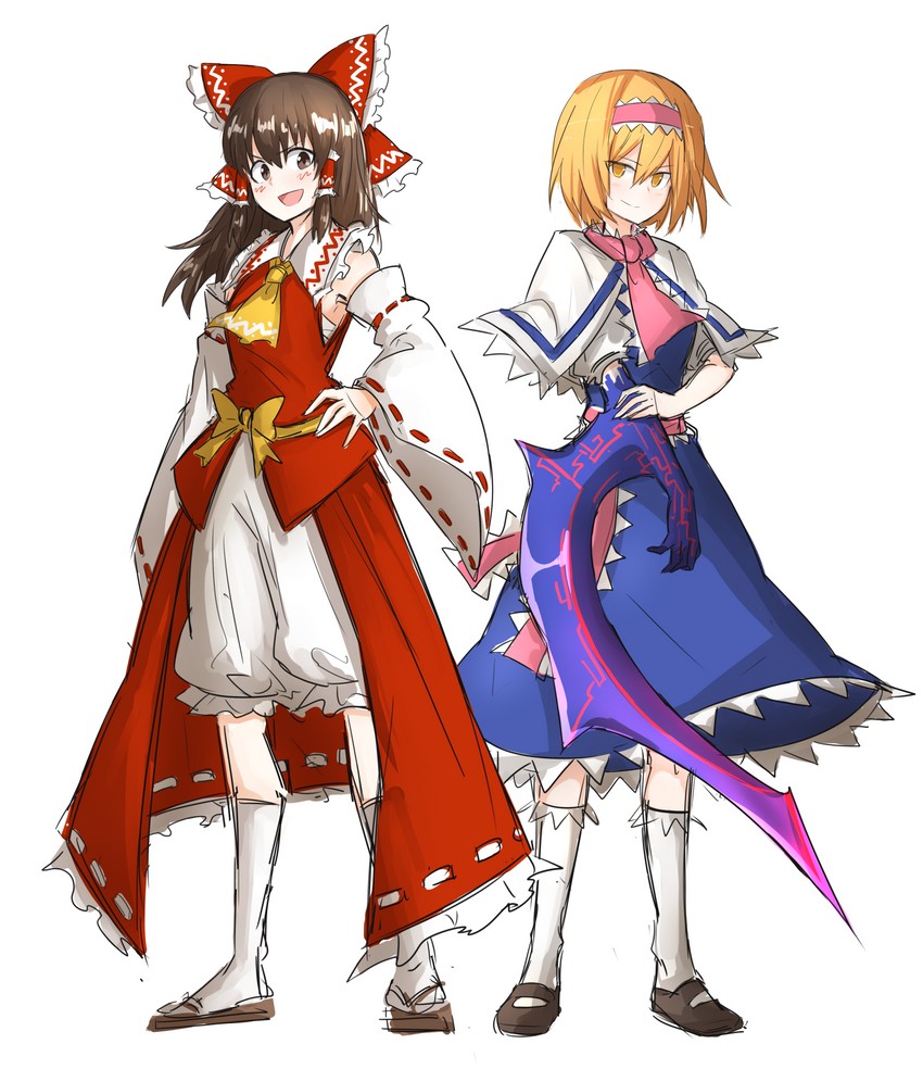 hakurei reimu, alice margatroid, kanna, and hinase (touhou and 3 more) drawn by shitteru?