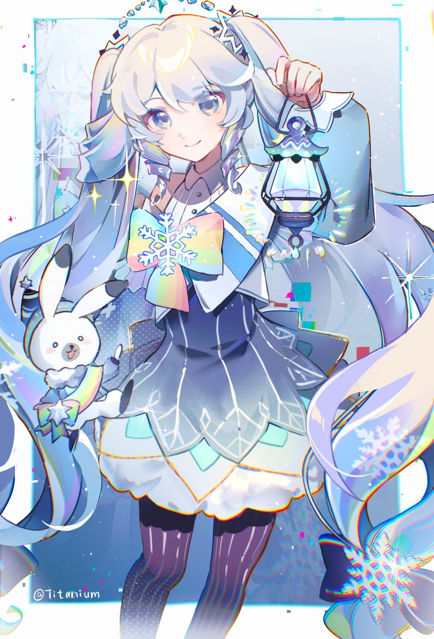 hatsune miku, yuki miku, and rabbit yukine (vocaloid) drawn by hao_e_a