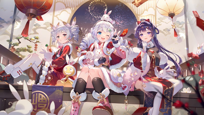 kiana kaslana, raiden mei, bronya zaychik, and homu (honkai and 1 more)