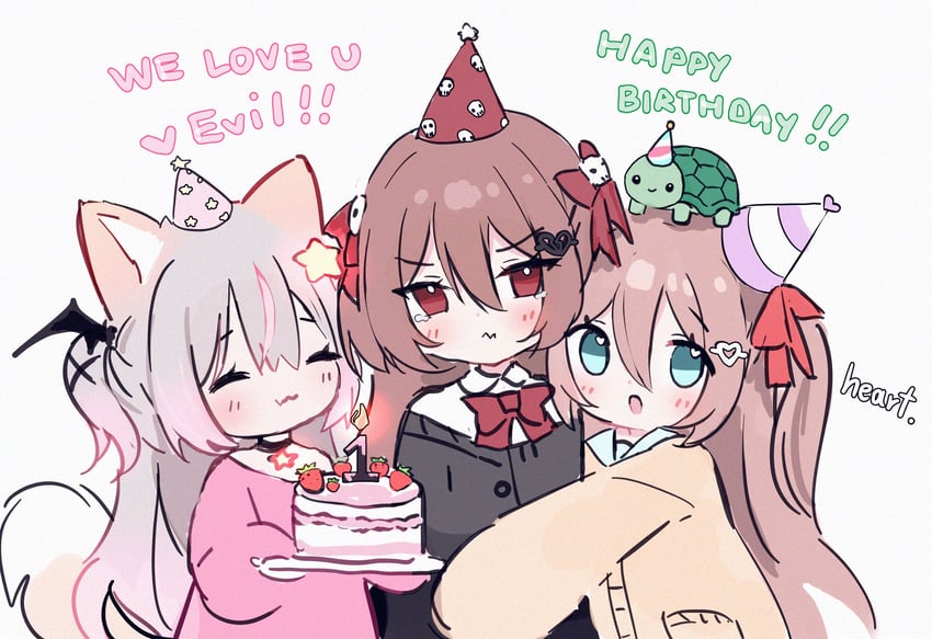 neuro-sama, evil neuro-sama, annytf, and vedal987 (indie virtual youtuber and 1 more) drawn by anyuu