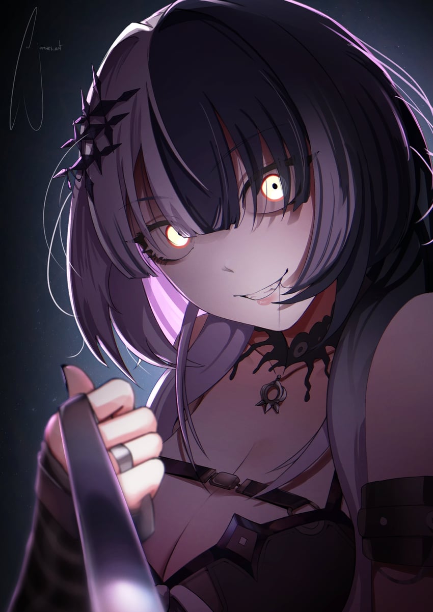 shiori novella (hololive and 1 more) drawn by jamwes